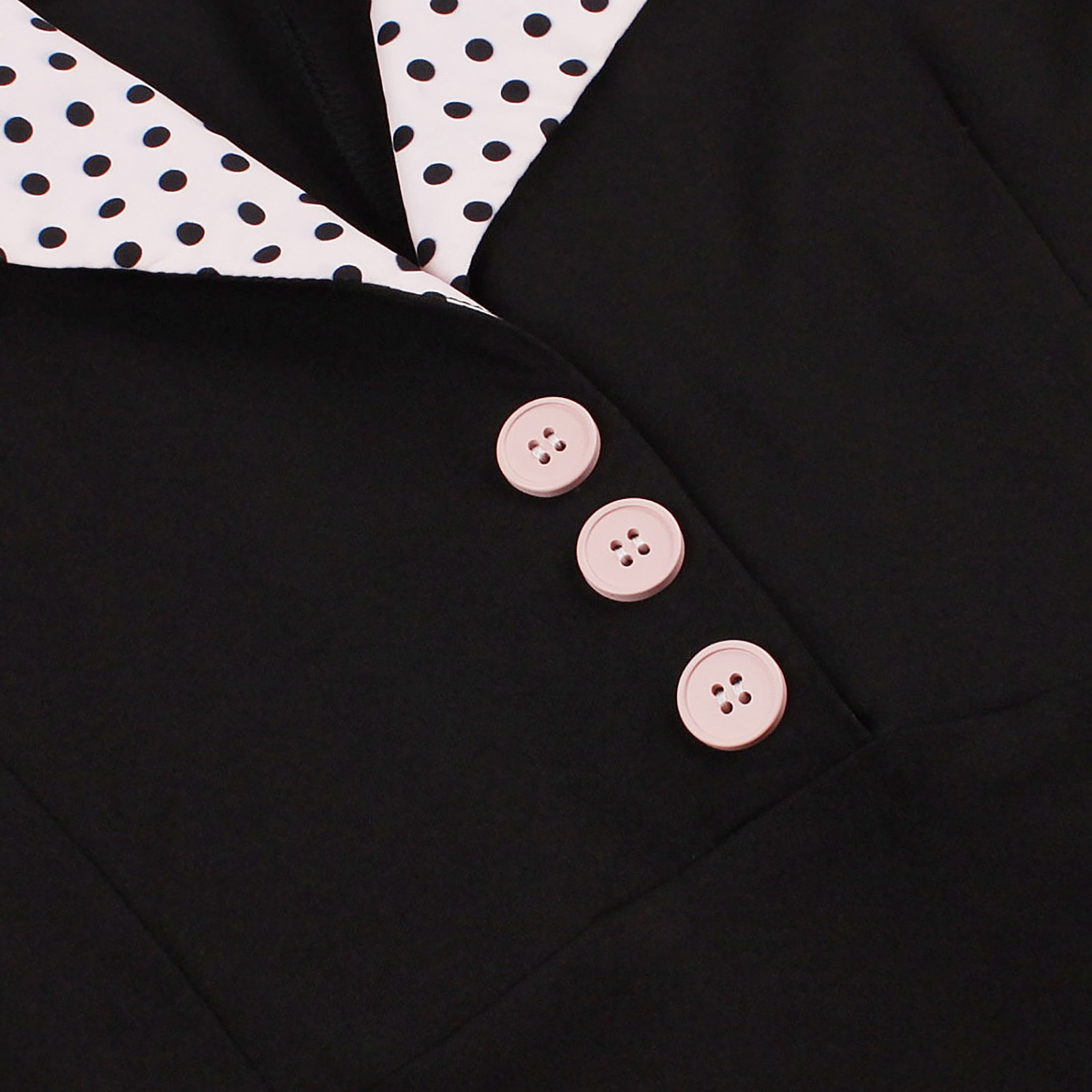 Women Vintage Cocktail Party Swing Costume 1950s Polka Dot Dress With Belt - Picture 15 of 41